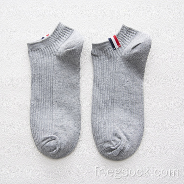 étoffes tricotées longueur cheville chaussettes basses en coton